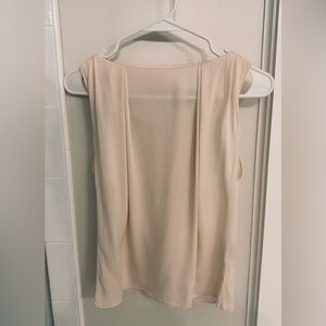 Alice + Olivia Womens Light cream Silk Crew Neck Sleeveless Blouse Top Size XS